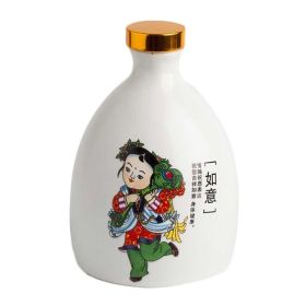 500ml Ceramic Empty Wine Jar Chinese Style White Wine Bottle Wine Jug As You Wish Child Wine Vase Flask Flagon