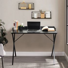 39.4"L Rectangular Computer Desk, Writing Desk - full black