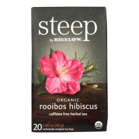 Steep By Bigelow Organic Rooibos Hibiscus Tea - Case Of 6 - 20 Bags