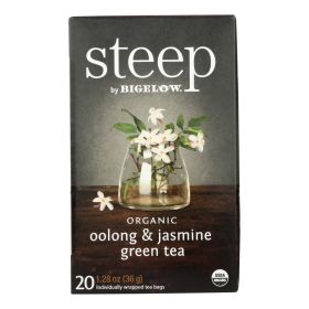 Steep By Bigelow Organic Oolong And Jasmine Green Tea - Case Of 6 - 20 Bags