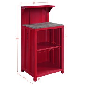 ACME Cargo Reception Desk in Red Finish AC00377