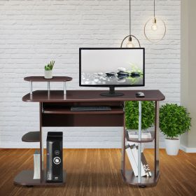 Techni Mobili Complete Computer Workstation Desk With Storage, Chocolate