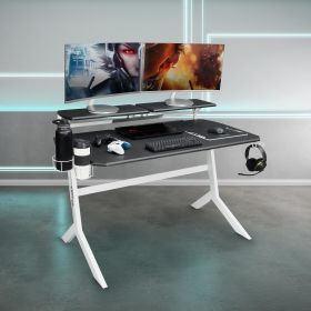 Techni Sport White Stryker Gaming Desk, White