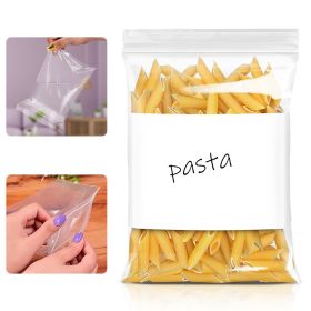 Pack of 100 Zipper Bags with Write On Block 9 x 12 Clear White Block Poly Bags 9x12 for Packing Storing Thickness 2 Mil Plastic Bags for Industrial Fo