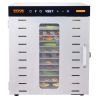 VEVOR Food Dehydrator Machine, 10 Stainless Steel Trays, 1000W Electric Food Dryer with Digital Adjustable Timer & Temperature for Jerky, Herb, Meat,