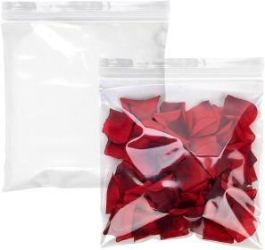 Pack of 100 Zipper Bags; Clear 10 x 10. Ultra Thick Seal Top Bags 10x10. Thickness 2 mil Thick. Heavy Duty Polyethylene Bags with Single Track for Ind