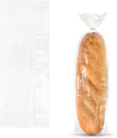 Pack of 1000 Poly Bakery Bread Bags 5 x 4 x 18. Clear Gusseted Bags 5x4x18. Thickness 1 mil Ultra Thin Design. Polyethylene Bags for Home; Bakeries an