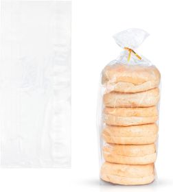 Pack of 1000 Poly Bakery Bread Bags 5 x 4 x 15. Clear Gusseted Bags 5x4x15. Thickness 1 mil Ultra Thin Design. Polyethylene Bags for Home; Bakeries an