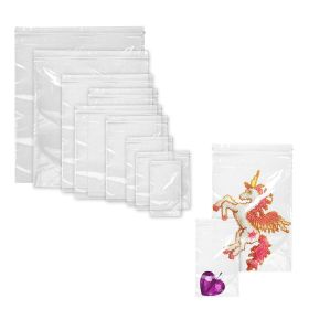 Pack of 1000 Clear Zipper Bags. Assortment 2 mil Clear Seal Top Plastic Bags. 10 Sizes of Zip top Polyethylene Bags for Shipping and Storage. Resealab