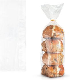 Pack of 1000 Poly Bakery Bread Bags 4 x 2 x 12. Clear Gusseted Bags 4x2x12. Thickness 1 mil Ultra Thin Design. Polyethylene Bags for Home; Bakeries an