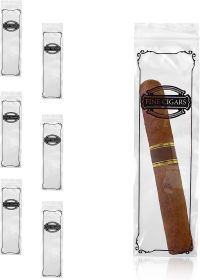 Poly Zipper Cigar Bag 3 x 10; Pack of 1000 Fine Clear Plastic Bags for Cigars; 2 Mil Thick Clear Poly Bags; Tamper-Proof Small Zipper Bags; Reclosable