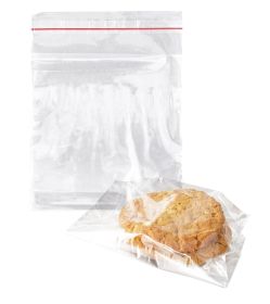 Pack of 1000 Polypropylene Co-Extruded Bags; Clear 5 x 5 + 1 1/2 LP. Lip and Tape Resealable Bags 5x5+1.5 LP 1.25mil Polypropylene Bags for Industrial