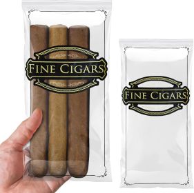 Pack of 1000 Zipper Locking Cigar Bags 4 x 8. Seal Top Clear Plastic Bags 4x8. Low Density Polyethylene Bags with 2 Mil Thick. Pre-Printed Bags for St