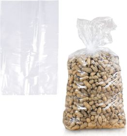 Pack of 1000 Gusseted Poly Bags 8 x 4 x 20. Clear Polyethylene Bags 8x4x20. USDA approved 2 Mil. Expandable Side Gusset Bags. Open Ended bags for Indu