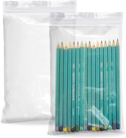 Pack of 1000 Seal Top Bags; Clear 6 x 9. Zipper Bags 6x9. Single Track Seal Top Bags; 2 mil. Poly Bags for Packing and Storing. Polyethylene Bags for