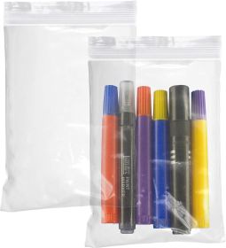 Pack of 1000 Clear Zipper Bags 6 x 8. Seal Top Polyethylene Bags 6x8. Thickness 2 mil. Plastic Poly Bags for Packing and Storing. Ideal for Industrial