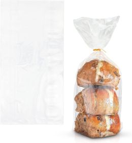 Pack of 2000 Poly Bakery Bread Bags 4 x 2 x 8. Clear Gusseted Bags 4x2x8. Thickness 0.65 mil Thick. Polyethylene Bags for Home; Bakeries and Other Foo