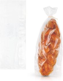 Pack of 1000 Poly Bakery Bread Bags 5.5 x 4.75 x 15. Clear Gusseted Bags 5 1/2 x 4 3/4 x 15. Thickness 0.65 mil Thick. Polyethylene Bags for Home; Bak