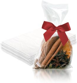 Clear Plastic Bags 4" x 2" x 8". Pack of 1000 Small Gusseted LDPE 1 mil Pouches. Cellophane Food Storage & Packaging. Treat Bags for Cookies; Sweets;