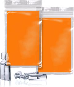 Pack of 1000 Orange Block Bags; 4 x 6. Zipper Printed Bags 4x6. Clear Polyethylene Plastic Bags; 2 mil. Seal Top Poly Bags for Health Applications. Id