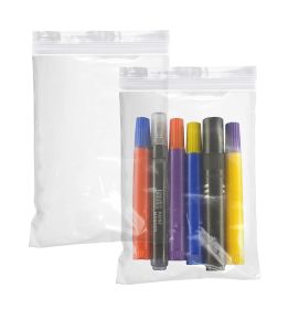 Pack of 1000 Clear Zipper Bags 6 x 8. Seal Top Polyethylene Bags 6x8. Thickness 4 mil. Plastic Poly Bags for Packing and Storing. Ideal for Industrial