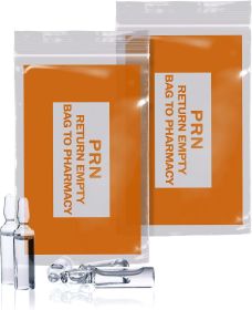 Pack of 1000 Orange PRN Bags; Clear 6 x 9. Zipper Printed Bags 6x9 with 2 mil Thick. Secure Seal Type Closure. Polyethylene Bags for Health Needs; Ide