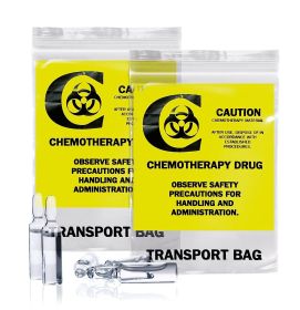 Pack of 1000 Chemo Transfer Bags; Clear 9 x 12. Zipper Printed Bags 9x12. Polyethylene Seal Top Bags for Health Needs 4 mil thick Biohazard signal. Pl