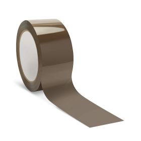 36 Rolls of Tan Carton Sealing Tape 2' x 110 Yards. Thickness 2 Mil 50 Micron Polypropylene Pressure Sensitive Tape for Packing; Shipping; Moving Boxe