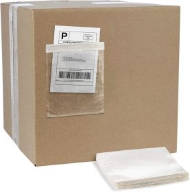 Packing Slip Envelope Pouches 4.5" x 5.5"; Pack of 1000 Clear Plastic Shipping Sleeves; Self-Sealing Shipping Label Sleeves for Documents; Lightweight