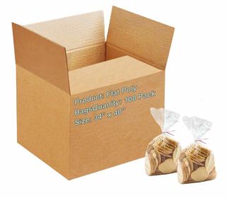 Pack of 100 Jumbo Poly Bags 34 x 40 Flat Heavy Duty Open Top Bags 34x40 Thickness 4 mil. Clear Plastic Bags for Storing and Transporting Ideal for Ind