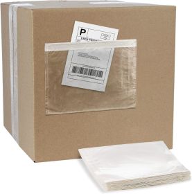 Packing Slip Envelope Pouches 7" x 5.5"; Pack of 1000 Clear Plastic Shipping Sleeves; Self-Sealing Shipping Label Sleeves for Documents; Lightweight P