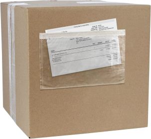 Packing Slip Envelope Pouches 10.75" x 6.75"; Pack of 500 Clear Plastic Shipping Sleeves; Self-Sealing Shipping Label Sleeves for Documents; Lightweig