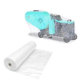 Roll of Polyethylene Tarp 20ft x 200ft. Clear Low Density Bags. Thickness 2 mil. Plastic Bags for Storing and Transporting. Ideal for Industrial Appli