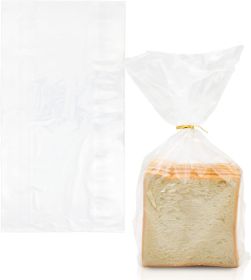 Pack of 1000 Poly Bakery Bread Bags 8 x 3 x 15. Clear Gusseted Bags 8x3x15. Thickness 0.65 mil Thick. Polyethylene Bags for Home; Bakeries and Other F