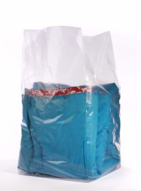 Pack of 100 Jumbo Gusset Bags 30 x 26 x 60. Extra Large Plastic Expandable Bags 30x26x60. Thickness 2 mil. Clear Polyethylene Bags for Industrial; Foo