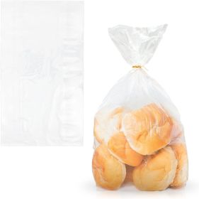 Pack of 1000 Poly Bakery Bread Bags 10 x 4 x 20. Clear Gusseted Bags 10x4x20. Thickness 0.75 mil. Polyethylene Bags for Home; Bakeries and Other Food