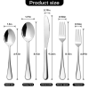 Lovote Flatware Set 45 Pieces Stainless Steel Silverware Sets, Utensils Set Service for 9, Tableware Cutlery Set for Home and Restaurant Including Sal