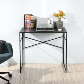 39.4" inch Computer Desk Modern Writing Desk, Simple Study Table, Industrial Office Desk, Sturdy Laptop Table for Home Office, Black