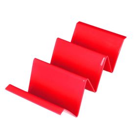 1pc/6pcs Colorful Taco Holder Stands - Premium Large Taco Tray Plates Holds Up To 3 Or 2 Tacos Each, PP Health Material Very Hard And Sturdy, Dishwash (Color: 1pc Red)