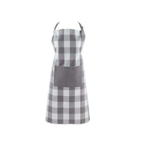 Household Using Tri Color Check Chef Apron (Color: As pic show, Type: Style D)