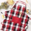 Household Using Tri Color Check Chef Apron