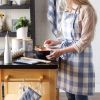 Household Using Tri Color Check Chef Apron